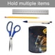 thumbnail image 5 of Bomberos-theme Cylinder Pen Holder Pencil Organizer with Flannel Lining PVC Leather Material Cardboard Base for study work 10*8CM, 5 of 6