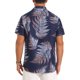 thumbnail image 3 of INSPIRE CHIC Camisas Hawaianas de Hombre de Manga Corta con Botones y Cuello de Campamento con Estampado de Hojas XL Azul Oscuro, 3 of 5