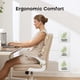 thumbnail image 2 of Silla de oficina Amseatec, ajustable, con respaldo medio, ergonómica, beige, 2 of 6