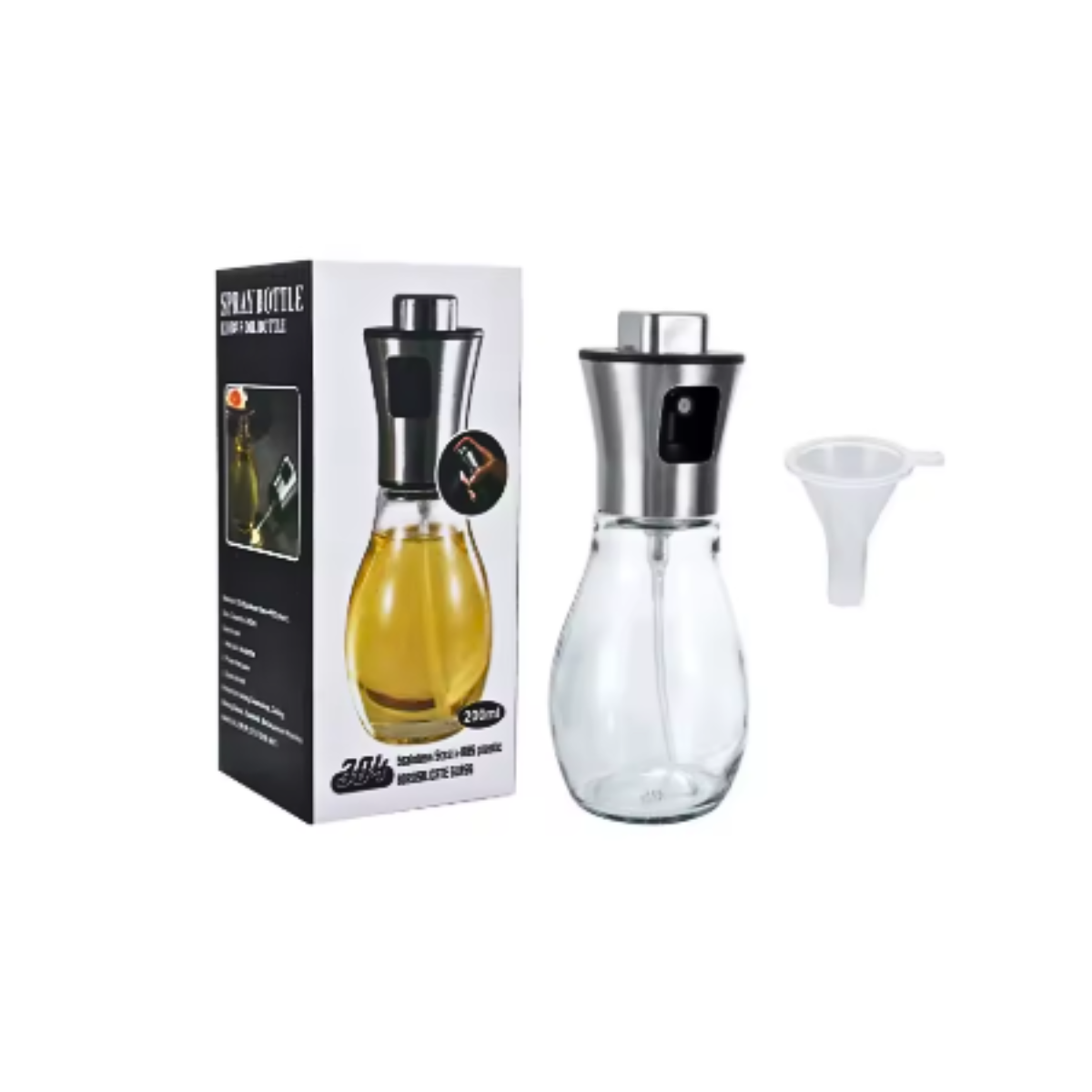 Genérico - Spray Rociador Pulverizador De Aceite Acero Inoxidable 200Ml