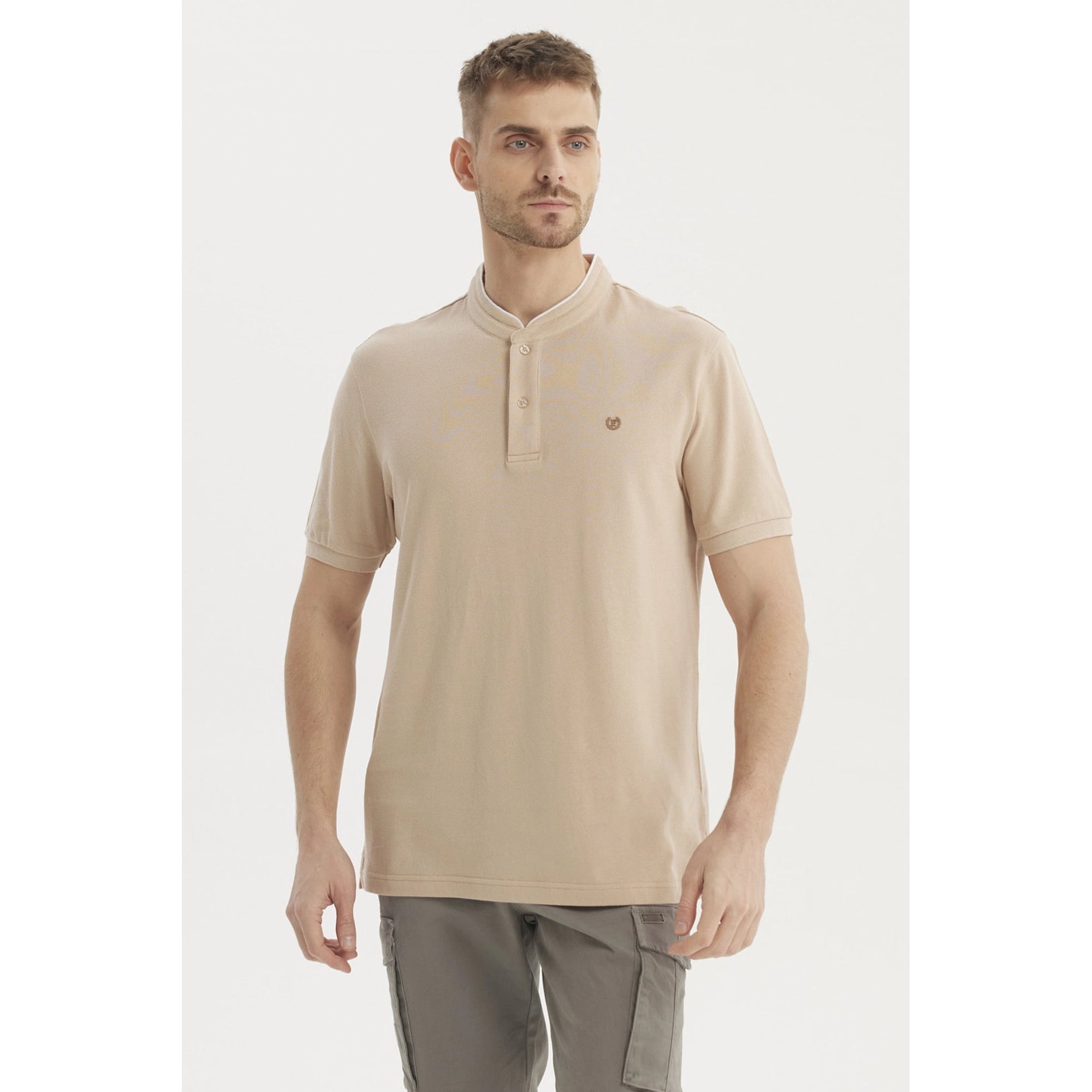 Fashionspark - Polera Hombre Cuello Polo Beige