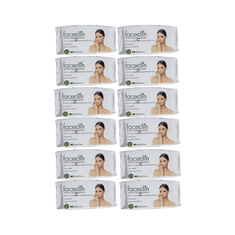 Pack 12 Toallitas Humedas Desmaquillantes Faceclin 300 Unid