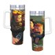 thumbnail image 4 of La Gran Aventura de Nate Vaso aislado de acero inoxidable con asa, diseño temático, regalo para familia, amigos y fans; incluye pajita y encaja en el portavasos estándar, 40 oz, 4 of 6