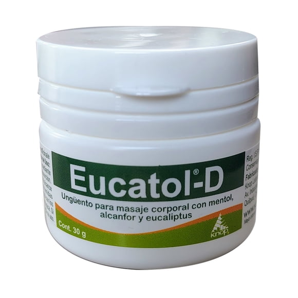 Ungüento Mentolado Para Masaje Pectoral 30 G, Eucatol-D