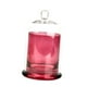 thumbnail image 3 of Candelabro De Cúpula De Cristal Cloche Con Asa Superior Para Frutas, Piedras Aromáticas, Pastel, Rosa Roja, 3 of 3