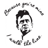 Rienda Libre Graphics - Decomural I Walk The Line Johnny Cash Ws-41008