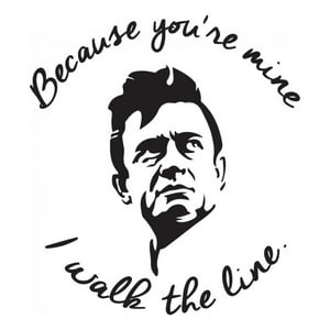 Rienda Libre Graphics - Decomural I Walk The Line Johnny Cash Ws-41008