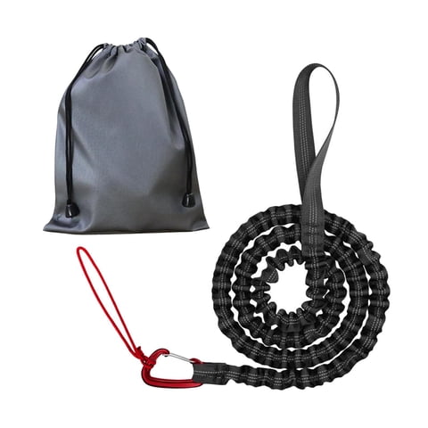 Magideal - Cuerda De Remolque Elástica Para Bicicleta, Correa De Tracción, Cordón Elástico Portátil Detrás Del Accesorio, Correa Elástica Para Bicicleta De Carre Negro