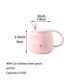thumbnail image 4 of Taza de café XinHuiGy de cerámica rosa con forma de gato lindo con cuchara, 380 ml, 4 of 8