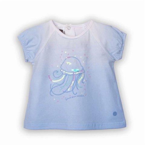 Polera Bebé Niña Azul Pillin