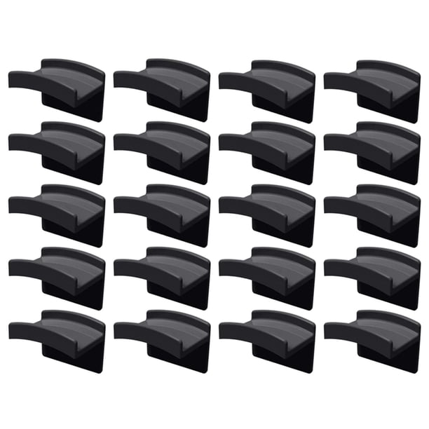 Perchero Para Sombrero De Béisbol, Soporte Para Sombrero, Adhesivo, Sin Perforación, Para Armario, Toalla De Pared, Negro, 20 Piezas