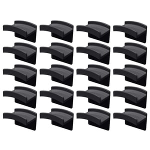 Bothyi - Perchero Para Sombrero De Béisbol, Soporte Para Sombrero, Adhesivo, Sin Perforación, Para Armario, Toalla De Pared, Negro, 20 Piezas