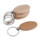 thumbnail image 2 of 5X Encantos De Madera En Blanco Para Bricolaje Llavero Personal Oval 52x30mm, 2 of 5