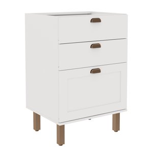 Df Home - Mueble Base De Cocina 3 Cajones Blanco Studio 1504
