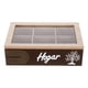 thumbnail image 3 of Caja De Té Mediana De Madera 6 Espacios Con Diseños Arbol Beige, 3 of 4