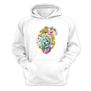 Genérico - Polerón Canguro Alicia Cuentos Infantiles Blanco Talla S Unisex