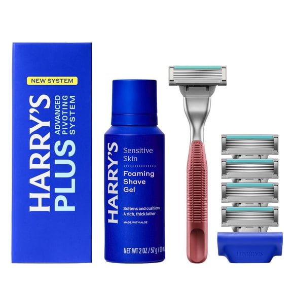 Kit de Afeitado Harry's Plus Mango Metálico 5 Cartuchos