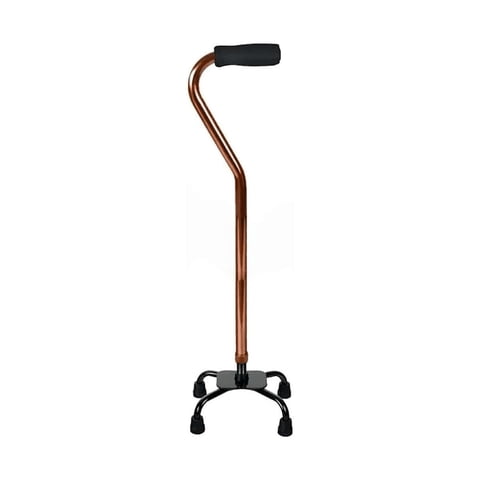 Genérico - Baston Ortopedico Cuadriple Adulto Mayor Bronce 4 Apoyos