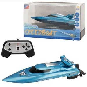 Maravillas Valdivia - Lancha Control Remoto Mini Bote 2,4 Bateria Recargable Azul