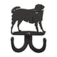 thumbnail image 1 of Gancho de pared Village Wrought Iron perro doble negro, 1 of 1