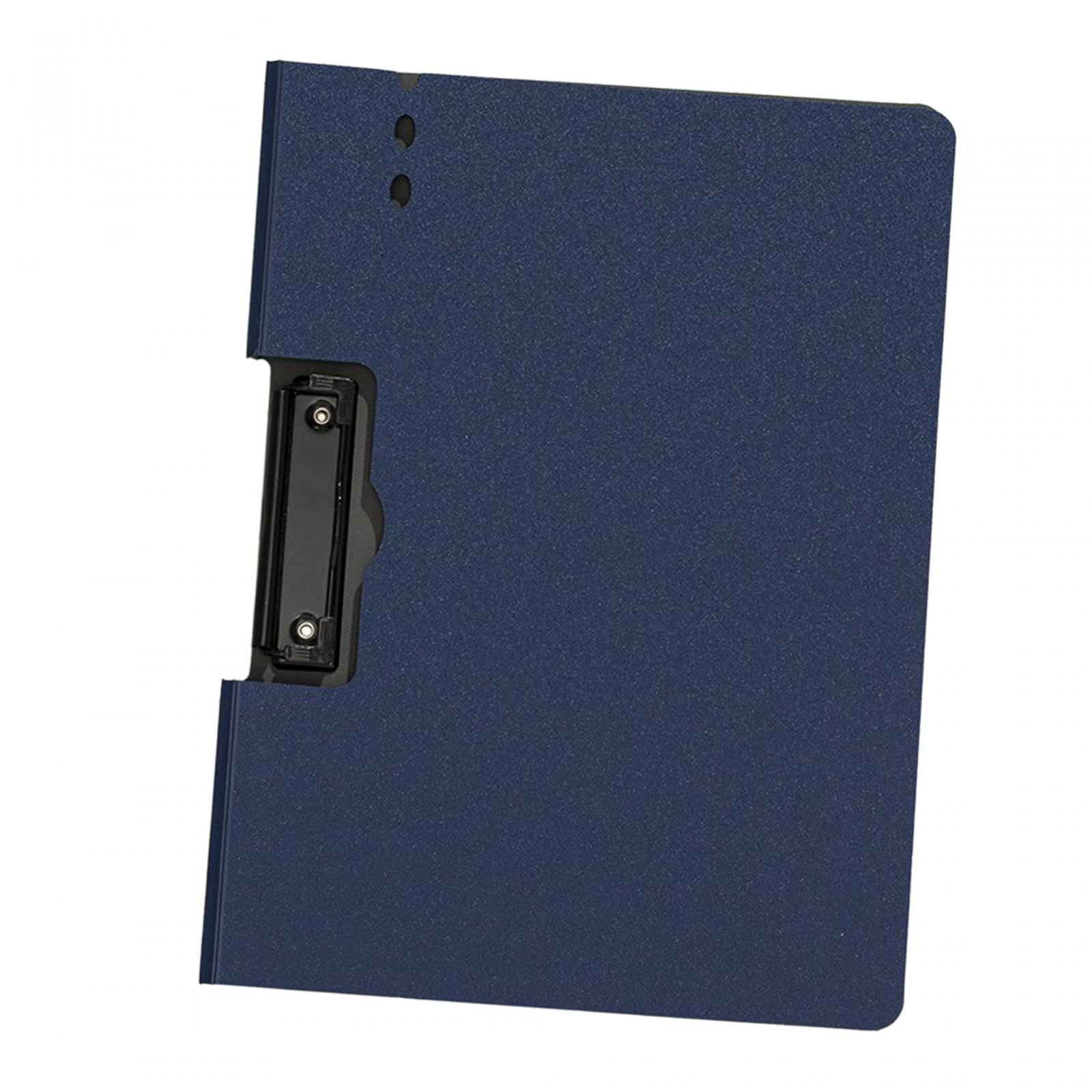 Magideal - Carpeta De Archivos Carpeta A4, Portapapeles Portátil Reutilizable Multiusos Carpeta De Documentos Para Recetas, Ensayos De Papel De Prueba De Tareas Azul Horizontal