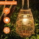 thumbnail image 3 of Farol solar BUARO8AGA para exterior, impermeable, estilo rústico de ratán, 3 of 7
