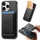 thumbnail image 3 of Funda de Cuero Magnética con Tarjetero para iPhone 16 Pro Cubierta Delgada Negro, 3 of 5