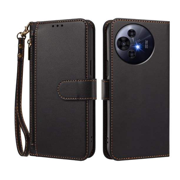 Funda Tipo Billetera para TCL 50 Pro NxtPaper con Soporte y Bolsillo con Cierre Negro