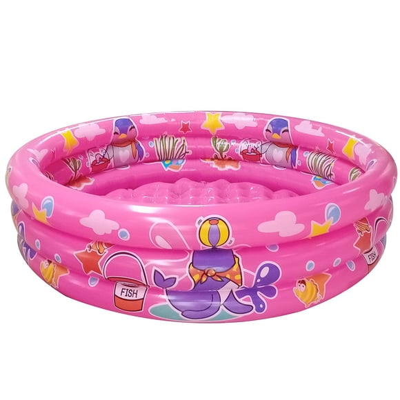 3 anillos hinchables para piscina infantil, tamaño grande, 122 x 30 cm, color rosa