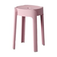 Magideal - Taburete Redondo Taburete Apilable Taburete De Cocina Taburete Sin Respaldo Con Diseño Ergonómico Material Pp Superficie Suave Apto Para Restaurante O Rosa