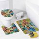 thumbnail image 4 of Spirit Rangers-theme 4-Piece Shower Curtain Set with Rugs, Waterproof Bathroom Decor Set Includes Bath Mat, U-Shaped Rug, Toilet Lid Cover and Curtain with Hooks, 4 of 6