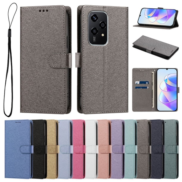 Cartera para Honor 200 Lite con Bolsillo de Tarjetas, Gris