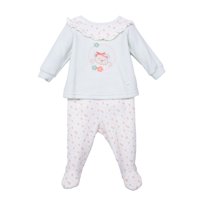 Pillin - Conjunto Plush Recién Nacido Niña Floral Verde