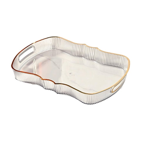 Bothyi - Bandeja Para Servir Bandeja De Almacenamiento De Cosméticos Nórdica Para Mesa De Café De Cocina De Granja Blanco L