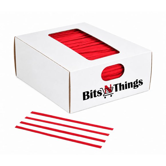 Bridas de papel Bits N Things 10 cm Rojo 2000 unidades
