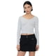 thumbnail image 1 of Polera Mujer M/L Cuello V Gris Melange Corona, 1 of 5