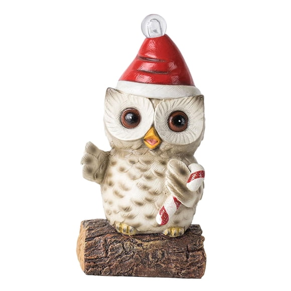 Estatua De Búho De Ojos Grandes Con Luz Decoración De Animales De Cocina Adorno De Búho Para Repisa De Caramelo