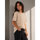 thumbnail image 3 of Polera Basica Cuello Redondo 100% Algodon 200g Manga Corta Beige L-xl Lisa, 3 of 3