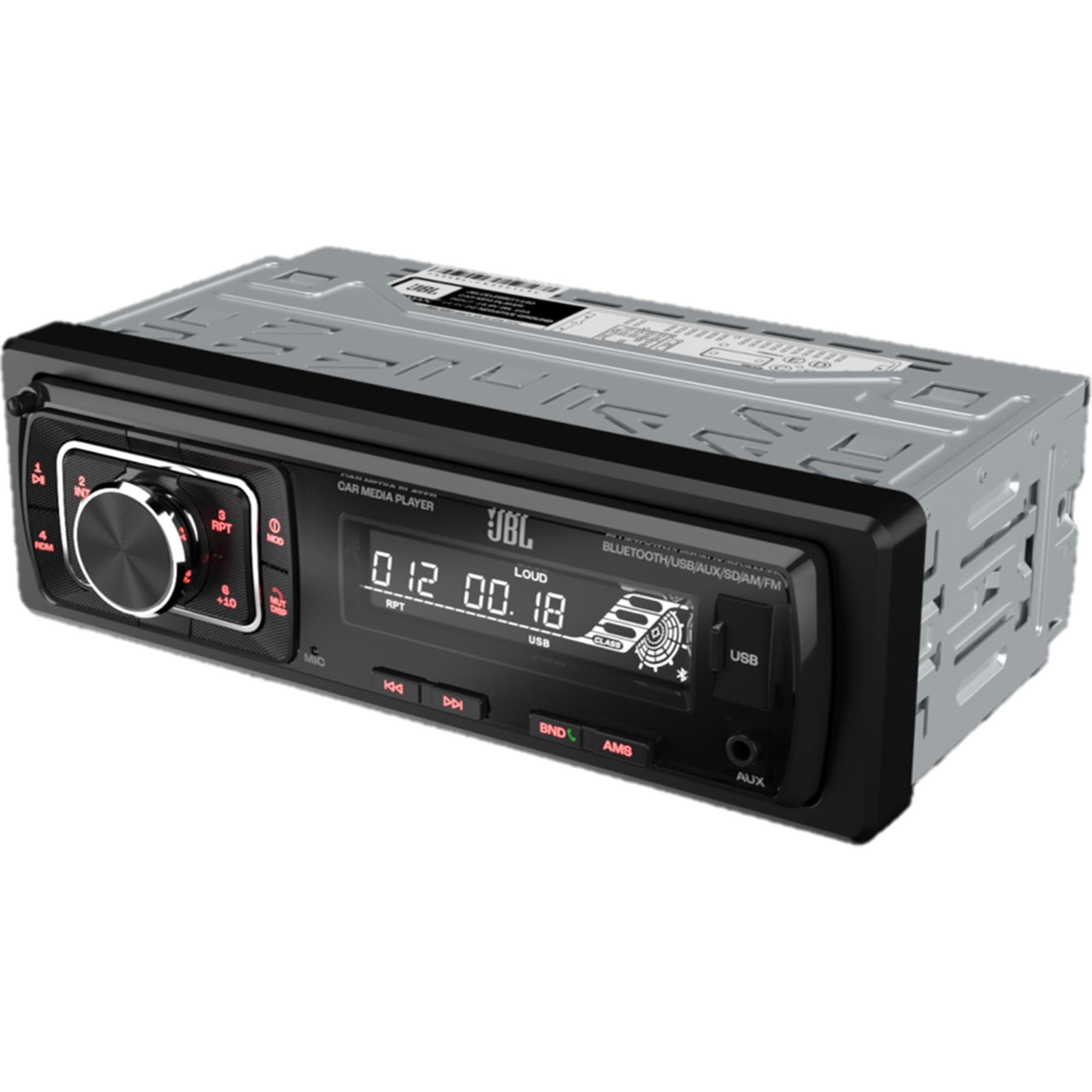 Jbl Celebrity150 - Radio Fm Bluetooth Din Simple, Usb/aux, Tarjeta Sd, Alta Potencia, Sin Mecanismo, Con Salida F/r Y Subwoofer, Receptor Multimedia Para Coche