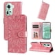 thumbnail image 1 of Funda tipo cartera FOXDOCK para OPPO Reno 11 5G , diseño girasol en relieve, cuero PU, cierre magnético, soporte y tarjetero, 1 of 5