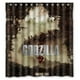 thumbnail image 1 of Cortina de ducha Godzilla, juego de cortina de baño con ganchos, tamaño 66 x 72 pulgadas, 1 of 3