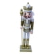 thumbnail image 3 of Figuras De Cascanueces De 12 ", Figuras De Decoración De Navidad, Decoración Del Hogar Hecha A Mano, Corona Dorada, 3 of 3