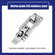 thumbnail image 3 of Cerraduras cuadradas anti-rattle marinas para escotilla de puerta de barco, cierres de abrazadera, bloqueables, construcción resistente, acero inoxidable 316, con tornillos 2pcs, 3 of 3