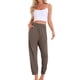 thumbnail image 2 of INSPIRE CHIC Pantalones de pijama para mujer, suaves y cómodos, pantalones de pijama, pantalones de descanso, ropa de dormir con bolsillo, L Marrón, 2 of 6