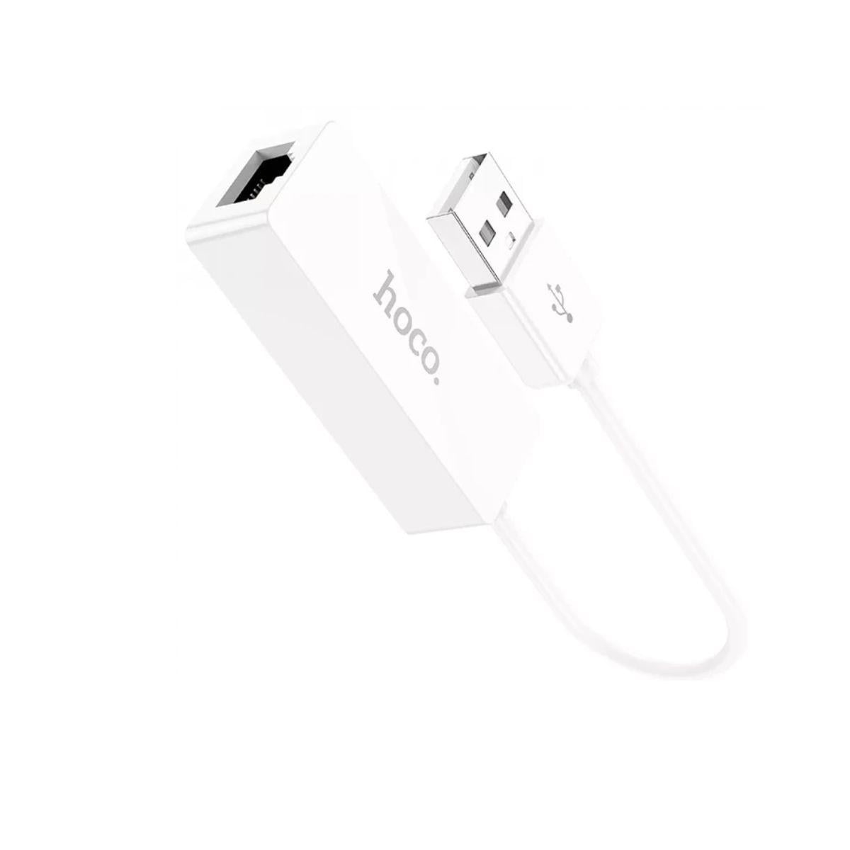 Hoco - Cable Ethernet A Usb Blanco Ua22