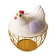 thumbnail image 1 of Cesta Para Huevos De Gallina, Bonita Cesta De Alambre De Metal Para Guardar Huevos De Gallina Para Encimera, Con Rayas Violetas Y Doradas, 1 of 5