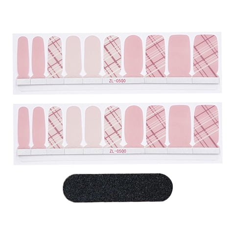 Ioensy - Tiras De Uñas De Gel Semicuradas Para Mujeres Fáciles De Aplicar Y Quitar Con Lima De Uñas