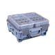 thumbnail image 2 of Caja de almacenamiento de señuelos, estuche de transporte de señuelos, resistente, con hebillas dobles, contenedor de herramientas de pesca, organizad Azul, 2 of 5
