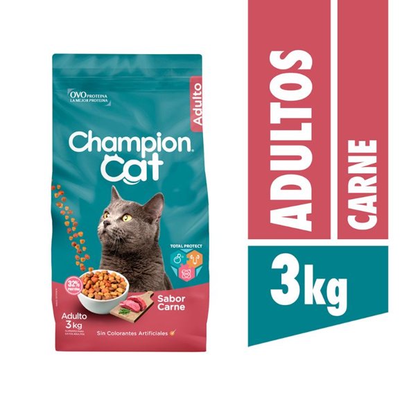 Alimento Seco Gato Adulto Sabor Carne Bolsa, 3 Kg