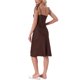 thumbnail image 3 of INSPIRE CHIC Camisón de Satén para Mujer Midi con Tirantes Ajustables de Espagueti Sedoso Sexy Camisón Camisola Vestido de Pijama M Marrón, 3 of 6